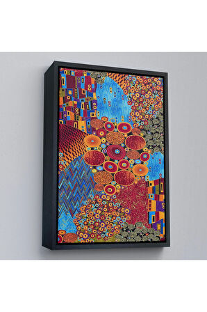 Ahşap Çerçeveli Gustav Klimt - Çiçek Bahçesi Tablo-7318