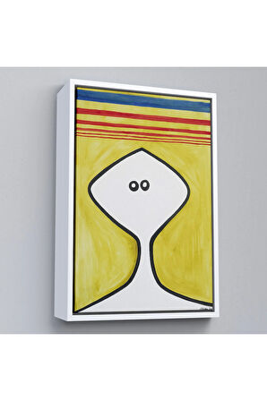 Ahşap Çerçeveli Alexander Calder - Soyut Kafa Tablosu - Head-7321