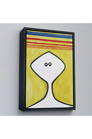 Ahşap Çerçeveli Alexander Calder - Soyut Kafa Tablosu - Head-7321