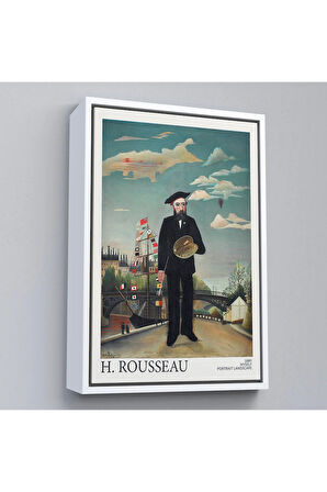 Ahşap Çerçeveli Henri Rousseau Kendi Tablosu-7323