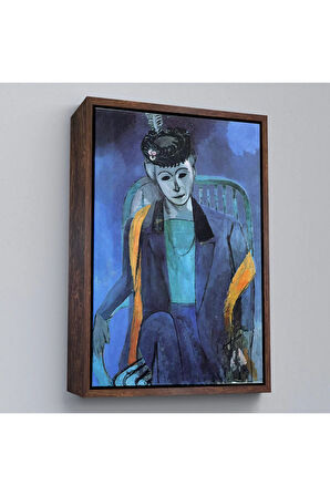 Ahşap Çerçeveli Henri Matisse - Madame Matisse'İn Portresi-7324