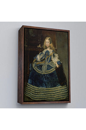 Ahşap Çerçeveli Diego Velázquez - İnfanta Margarita'Nın Portre Tablo-7333