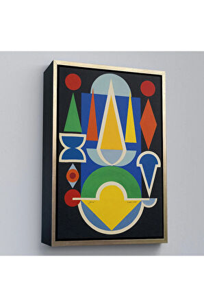 Ahşap Çerçeveli Auguste Herbin - Kompozisyon Çiçek Meyve Tablo-7335