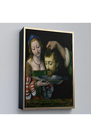 Ahşap Çerçeveli Salome İle Vaftizci Yahya'Nın Başının Kesilmesi Tablo-7339