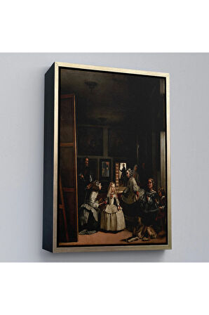 Ahşap Çerçeveli Diego Velázquez - Nedimeler Tablosu - Las Meninas-7349