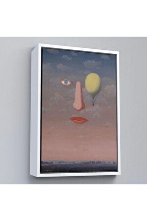 Ahşap Çerçeveli Rene Magritte - Güzel İlişkiler Tablosu - Les Belles Relations-7353