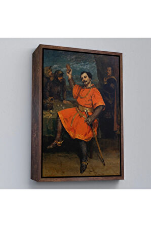 Ahşap Çerçeveli Gustave Courbet - Louis Gueymard Şeytan Robert Rolünde Tablo-7356