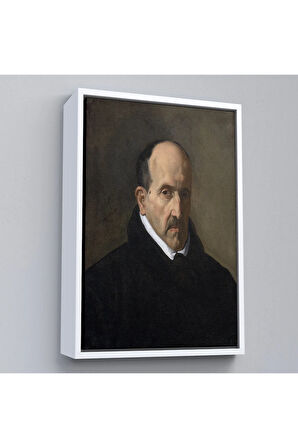 Ahşap Çerçeveli Velázquez - Şair Luis De Góngora Tablosu-7357