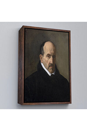 Ahşap Çerçeveli Velázquez - Şair Luis De Góngora Tablosu-7357