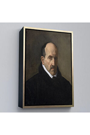 Ahşap Çerçeveli Velázquez - Şair Luis De Góngora Tablosu-7357