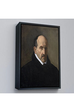 Ahşap Çerçeveli Velázquez - Şair Luis De Góngora Tablosu-7357