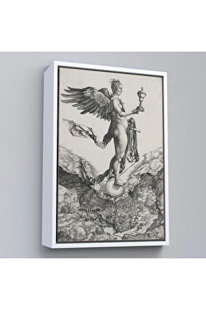 Ahşap Çerçeveli Albrecht Dürer - Nemesis Tablosu-7362