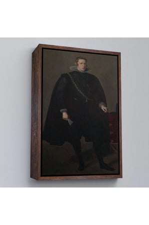 Ahşap Çerçeveli Velazquez Diego - Philip Iv İspanya Ve Portekiz Kralı Tablosu-7368