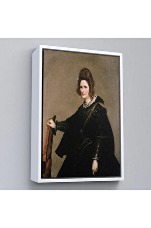 Ahşap Çerçeveli Diego Velázquez - Kadın Portresi Tablo-7377