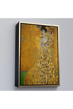 Ahşap Çerçeveli Gustav Klimt - Adele Bloch-Bauer I'İn Portre Tablosu-7378