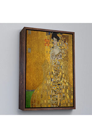 Ahşap Çerçeveli Gustav Klimt - Adele Bloch-Bauer I'İn Portre Tablosu-7378