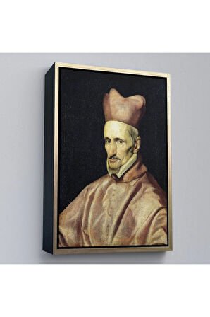Ahşap Çerçeveli Gaspar De Borja Ve Velasco Kardinal Hazretleri İspanya Toledo Başpiskoposu Tablo-7379