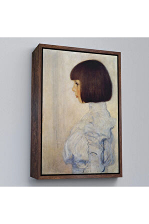 Ahşap Çerçeveli Gustav Klimt - Helene Klimt'İn Portresi Tablo-7380