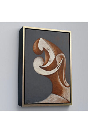 Ahşap Çerçeveli Pablo Picasso - Soyut Baş Tablosu-7382