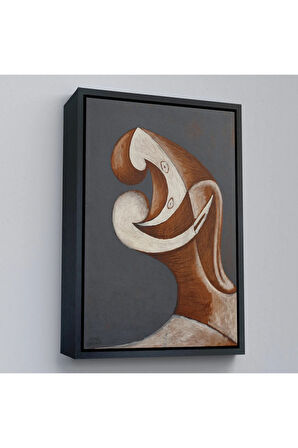 Ahşap Çerçeveli Pablo Picasso - Soyut Baş Tablosu-7382