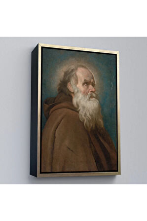 Ahşap Çerçeveli Diego Velázquez - San Antonio Abad Başhahip Tablosu-7385