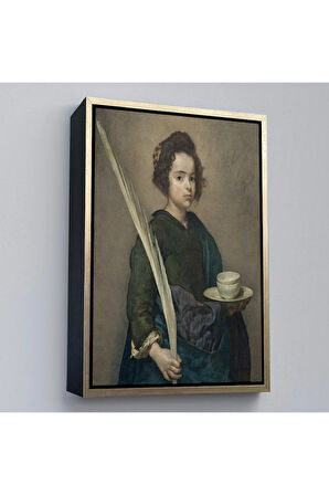 Ahşap Çerçeveli Diego Velazquez - Aziz Rufina Tablo-7390