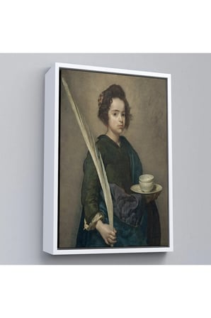 Ahşap Çerçeveli Diego Velazquez - Aziz Rufina Tablo-7390