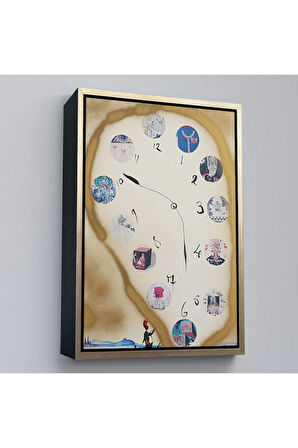 Ahşap Çerçeveli Salvador Dali - Horloge Tablo-7396