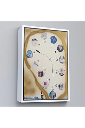 Ahşap Çerçeveli Salvador Dali - Horloge Tablo-7396