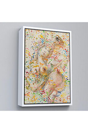 Ahşap Çerçeveli Salvador Dali - Joueuse De Mandole Tablo-7397