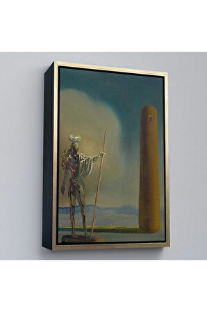 Ahşap Çerçeveli Salvador Dali - Kuledeki Şövalye Tablosu - Le Cavalier A La Tour-7399