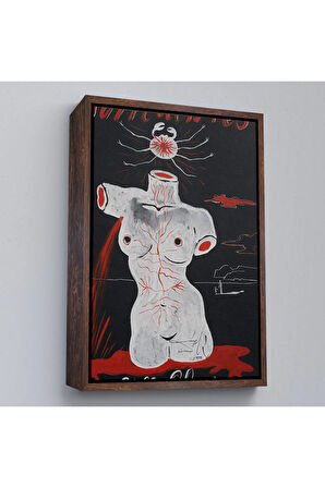 Ahşap Çerçeveli Salvador Dali - Gerçeküstü Soyut Tablo-7402