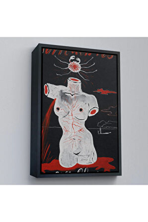 Ahşap Çerçeveli Salvador Dali - Gerçeküstü Soyut Tablo-7402
