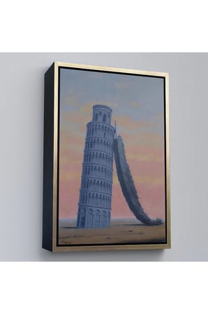 Ahşap Çerçeveli Rene Magritte - Yolculuk Hatırası Tablo-7409