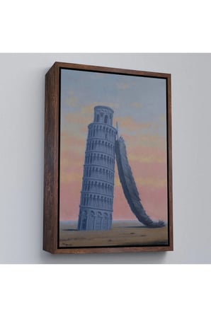 Ahşap Çerçeveli Rene Magritte - Yolculuk Hatırası Tablo-7409