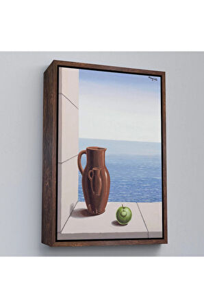 Ahşap Çerçeveli Rene Magritte - Stimülasyon Hedefi Tablosu-7412