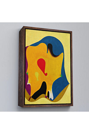 Ahşap Çerçeveli Joan Miro - Sürreal Tablo-7417