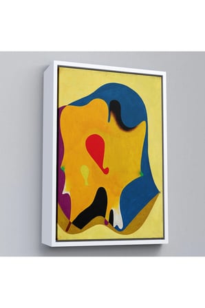 Ahşap Çerçeveli Joan Miro - Sürreal Tablo-7417