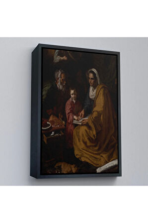 Ahşap Çerçeveli Diego Velázquez - Bakire'Nin Eğitimi Tablo - The Education Of The Virgin-7426