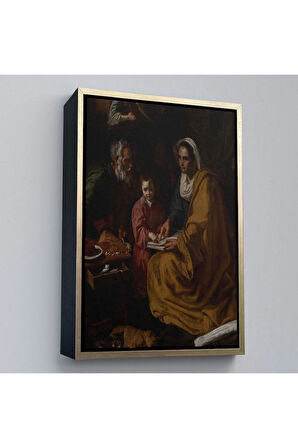 Ahşap Çerçeveli Diego Velázquez - Bakire'Nin Eğitimi Tablo - The Education Of The Virgin-7426