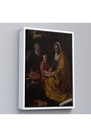 Ahşap Çerçeveli Diego Velázquez - Bakire'Nin Eğitimi Tablo - The Education Of The Virgin-7426