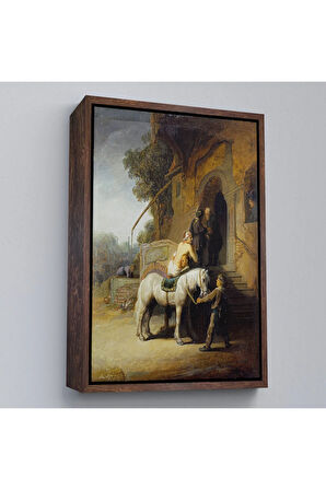 Ahşap Çerçeveli Rembrandt - İyi Samiriyeli Tablo - The Good Samaritan-7430