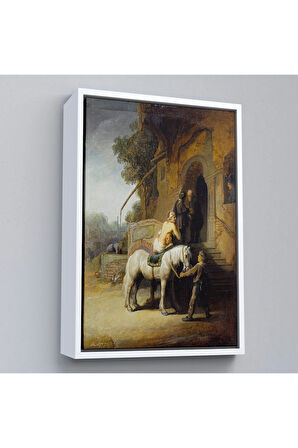 Ahşap Çerçeveli Rembrandt - İyi Samiriyeli Tablo - The Good Samaritan-7430
