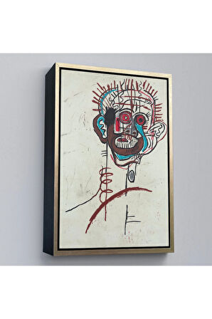 Ahşap Çerçeveli Jean-Michel Basquiat - İsimsiz Tablo - Untitled-7441