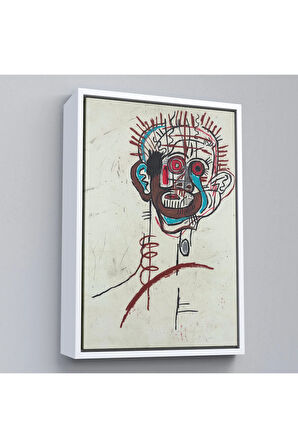 Ahşap Çerçeveli Jean-Michel Basquiat - İsimsiz Tablo - Untitled-7441