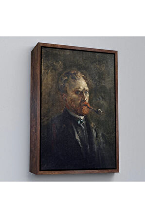 Ahşap Çerçeveli Vincent Van Gogh - Otoportre Tablo-7444