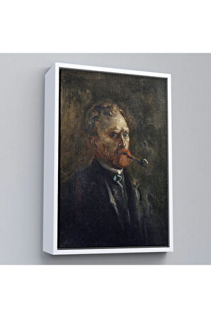 Ahşap Çerçeveli Vincent Van Gogh - Otoportre Tablo-7444