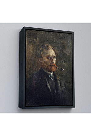 Ahşap Çerçeveli Vincent Van Gogh - Otoportre Tablo-7444