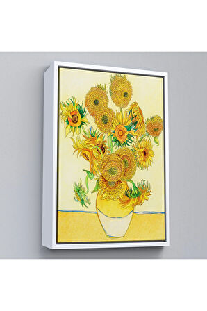 Ahşap Çerçeveli Vincent Van Gogh - Ayçiçekleri Tablo-7447