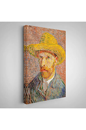 Vincent Van Gogh - Hasır Şapkalı Otoportre Tablosu-7449